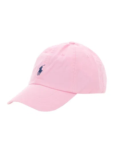 Polo Ralph Lauren 710548524 Embroidered Pony Logo Baseball Cap In Pink