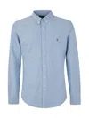 Polo Ralph Lauren Custom Fit Cotton Stretch Shirt In Blue