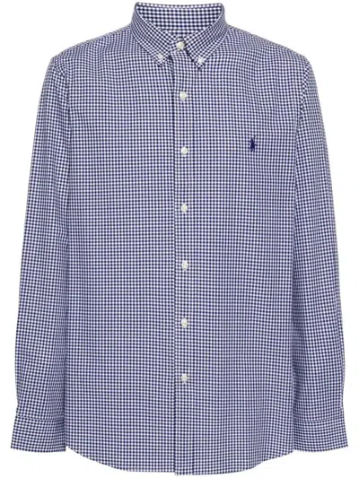 POLO RALPH LAUREN SLIM FIT SPORT SHIRT,710.929345.002 002 4656A NAVY WHITE