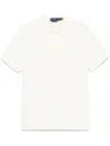 Polo Ralph Lauren Cotton Polo In Ivory With Logo In White