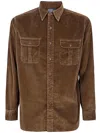 Polo Ralph Lauren Wide Wale Corduroy Sport Shirt In Brown