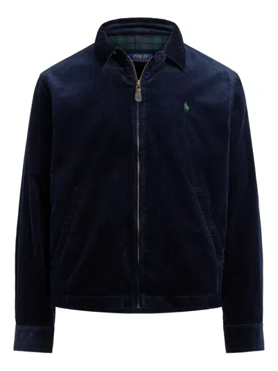 Polo Ralph Lauren 8 Wale Corduroy Windbreaker In Black