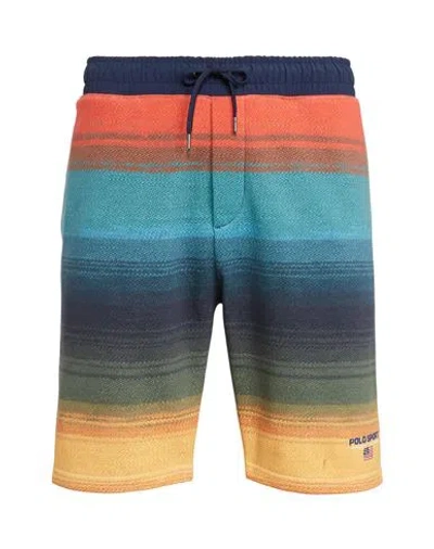 Polo Ralph Lauren 8.5-inch Polo Sport Ombré Fleece Short Man Shorts & Bermuda Shorts Orange Size L C In Multi