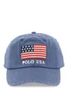 POLO RALPH LAUREN POLO RALPH LAUREN BASEBALL CAP IN TWILL WITH EMBROIDERED FLAG