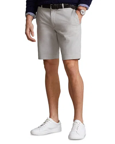 Polo Ralph Lauren 9-inch Cotton Stretch Slim Fit Chino Shorts In Soft Grey