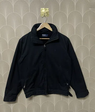 Pre-owned Polo Ralph Lauren 90's Polo By Ralph Laurent Nylon Bomber Jacket In Black