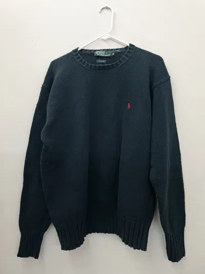 Pre-owned Polo Ralph Lauren 90's T Knit Sweater In Blue