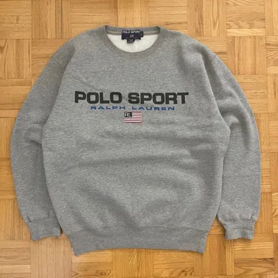 Pre-owned Polo Ralph Lauren 90's Polo Sport Ralph Laurent Sweatshirt In Gray