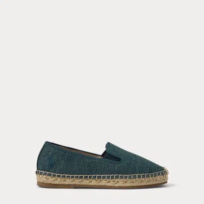 Polo Ralph Lauren Kids' A-line Cotton Canvas Espadrille In Navy