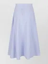Polo Ralph Lauren Slightly High-waisted Midi Cotton Skirt With Button Front