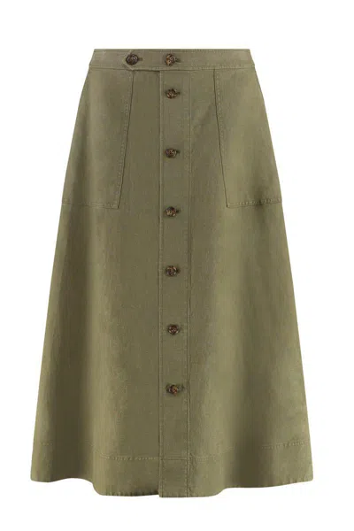 Polo Ralph Lauren A-line Midi Skirt