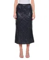 Polo Ralph Lauren A Line Sequin Midi Skirt In Blue
