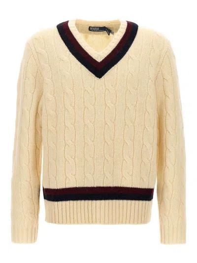 POLO RALPH LAUREN SUÉTER CUELLO REDONDO - BLANCO