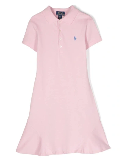 Polo Ralph Lauren Kids' Abito Con Fiocco In Pink
