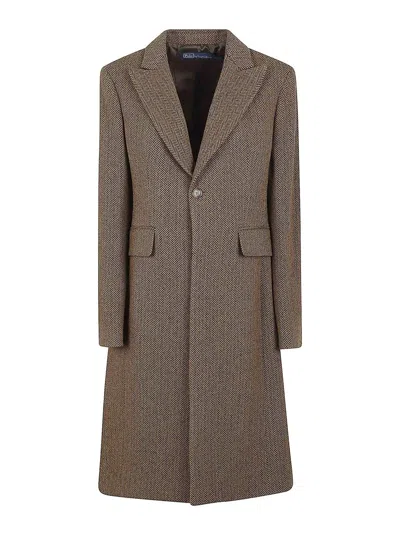 Polo Ralph Lauren Woven-coat In Brown