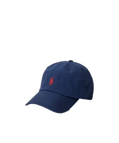 Polo Ralph Lauren Blue Baseball Cap With Logo Embroidery In Cotton Man
