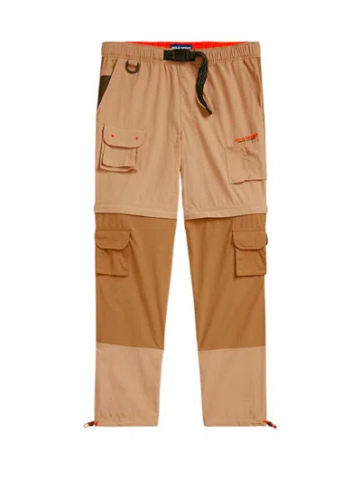Polo Ralph Lauren Adjustable Cargo Pants In Brown