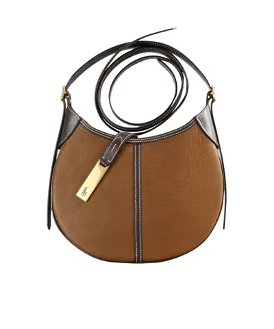 Polo Ralph Lauren Adjustable Handle Shoulder Bag In Brown