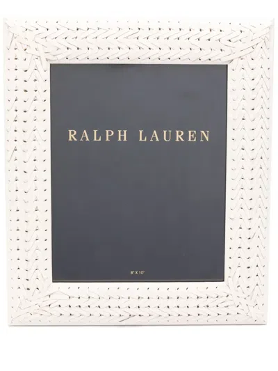 Polo Ralph Lauren Adrienne Leather Photo Frame In Neutrals