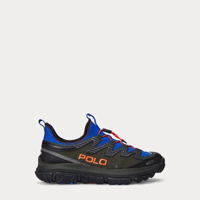 Polo Ralph Lauren Adventure 300lt Sneaker In Heritage Blue/orange