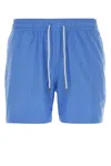 POLO RALPH LAUREN AIR FORCE BLUE STRETCH POLYESTER SWIMMING SHORTS
