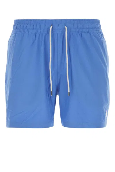 Polo Ralph Lauren Stretch Polyester Swimming Shorts In Newenglandblue