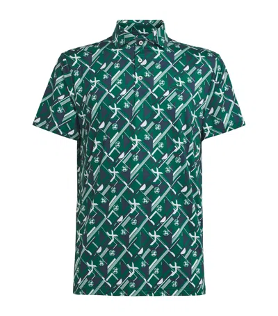 POLO RALPH LAUREN AIRFLOW LOGO PRINT POLO SHIRT