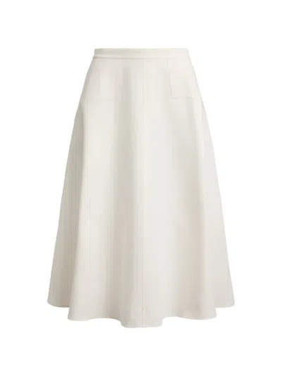 Polo Ralph Lauren A-line Panelled Skirt In White