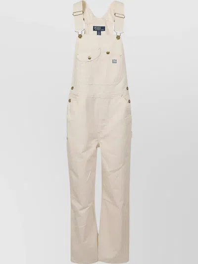 Polo Ralph Lauren All-in-one Wide Leg Jumpsuit In Neutral