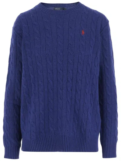POLO RALPH LAUREN POLO RALPH LAUREN ALL-OVER CABLE KNIT CASHMERE BLEND SWEATER