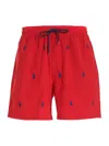 POLO RALPH LAUREN ALL-OVER LOGO EMBROIDERED SWIM SHORTS