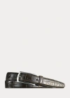 Polo Ralph Lauren Ralph Lauren Alligator Sterling-buckle Belt In Brown