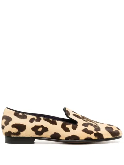 Polo Ralph Lauren Alonzo Leopard-print Loafers In Multicolour