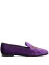 Polo Ralph Lauren Alonzo Velvet-finish Loafers In Purple