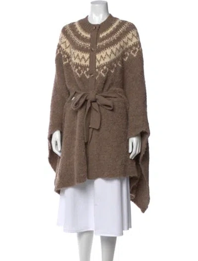 Pre-owned Polo Ralph Lauren Alpaca Printed Sweater W/ Tags In Brown