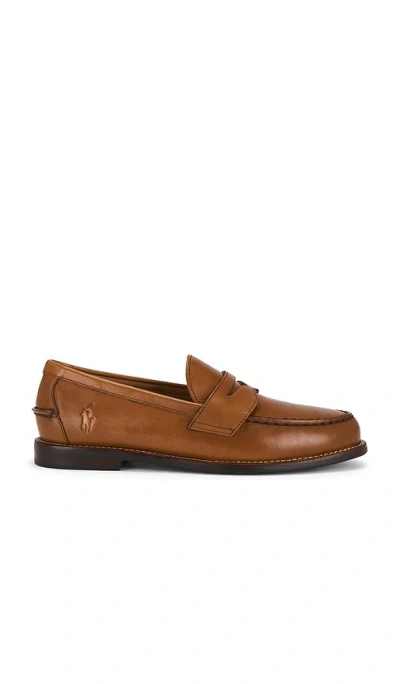 Polo Ralph Lauren Alston Leather Penny Loafer In Brown