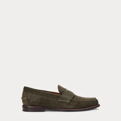 Polo Ralph Lauren Alston Suede Penny Loafer In Armadillo