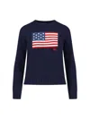 Polo Ralph Lauren Flag Cn Long Sleeve Pullover In Blue