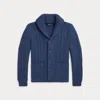 Polo Ralph Lauren Anchor Cotton Shawl Cardigan In Agean Blue