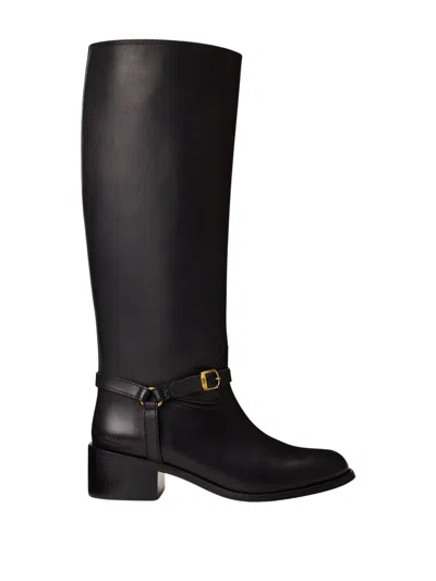 Polo Ralph Lauren Ankle Strap Boots In Black