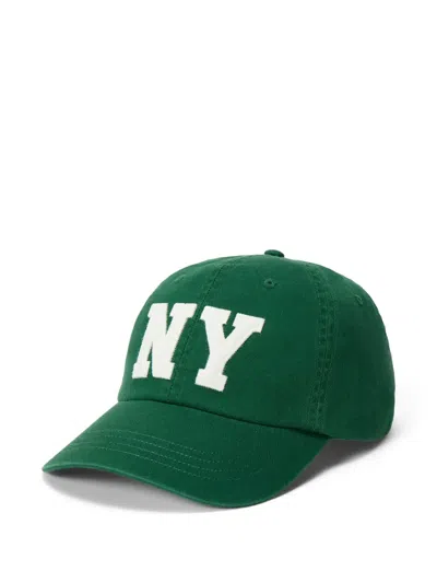 Polo Ralph Lauren Ny Patch Baseball Cap In Green