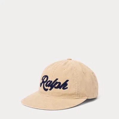 Polo Ralph Lauren Appliquéd Twill Ball Cap In Brown