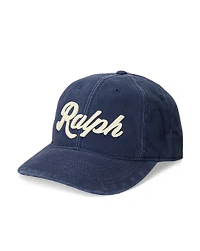 Polo Ralph Lauren Appliqued Twill Ball Cap In Newport Navy