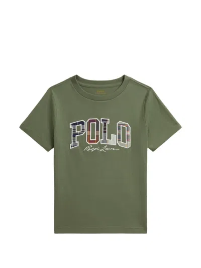 Polo Ralph Lauren Kids' Appliqué-logo T-shirt In Green
