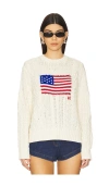 Polo Ralph Lauren Cream Sweater With Flag Detail In 奶油色