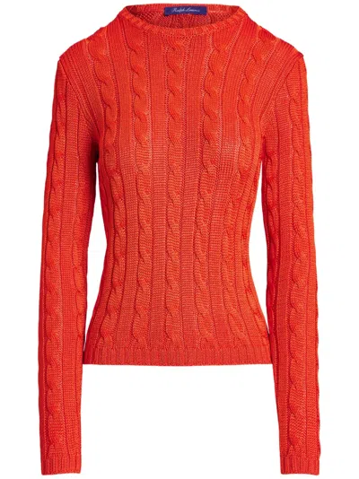 Polo Ralph Lauren Aran-knit Jumper In 橘色