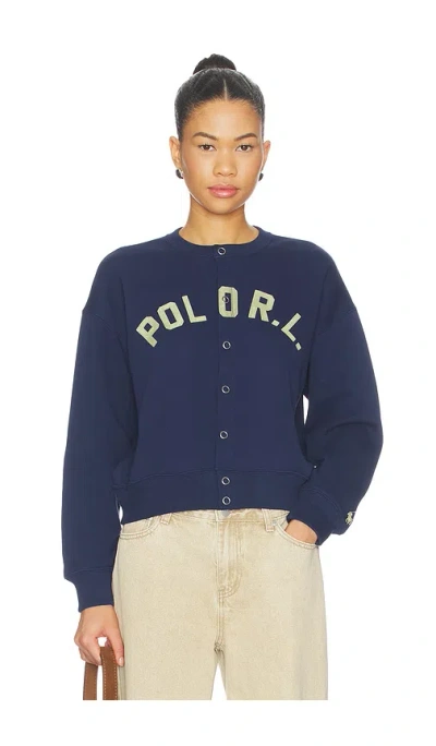 Polo Ralph Lauren Arctic Fleece Crew Jacket In Blue