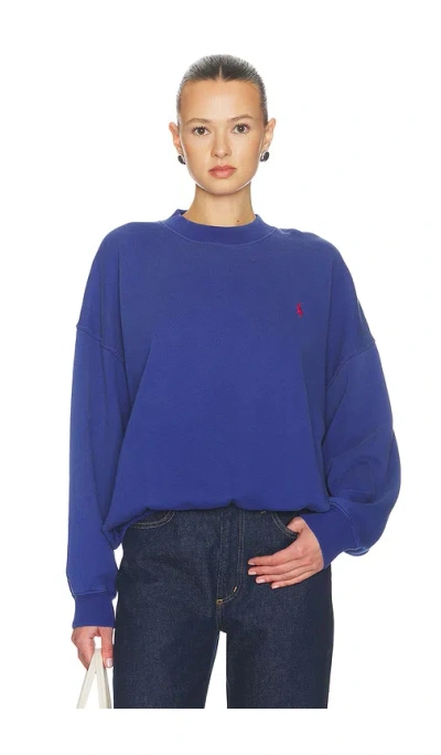 Polo Ralph Lauren Arctic Fleece Crewneck Sweater In Blue
