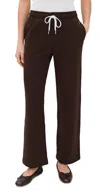 Polo Ralph Lauren Arctic Fleece Knit Ankle Open Bottom Sweatpants Circuit Brown In Black