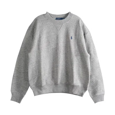 Pre-owned Polo Ralph Lauren Arctic Fleece Knit Long-sleeve Crewneck Sweatshirt 'dark Vintage Heather' | Tan |